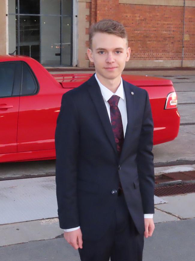 Daniel Drain at Staines Memorial College formal 2023.