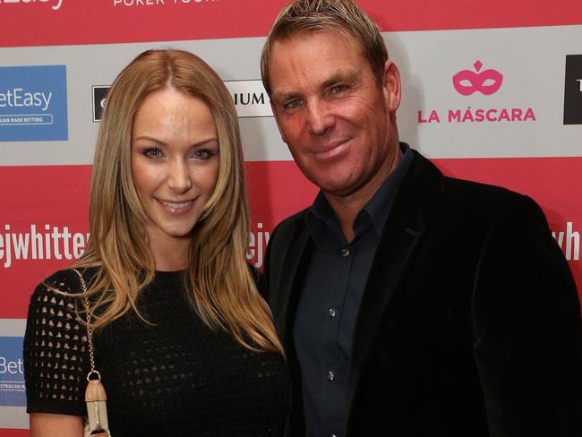 Shane Warne’s last official relationship was with Emily Scott. Picture: Julie Kiriacoudis