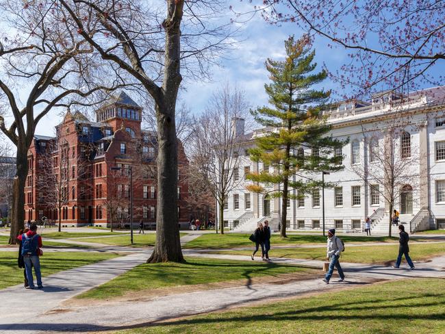 ESCAPE: Boston.  Cambridge, MA, United States - April 9, 2016: Harvard University campus in spring in Cambridge, MA, United States on April 9, 2016. Picture: istock