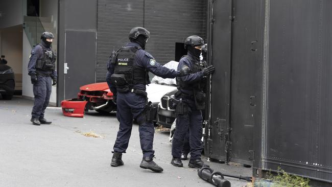 Officers carried out four search warrants at Canterbury, Riverwood, Lakemba and Roselands from 6.30am on Wednesday. Picture: NSW Police