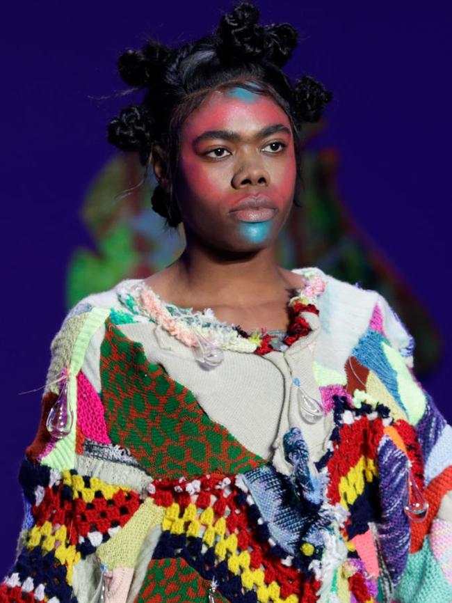 Lynn Mathuthu walks the runway duringAfterpay Australian Fashion Week 2021. Picture: Getty