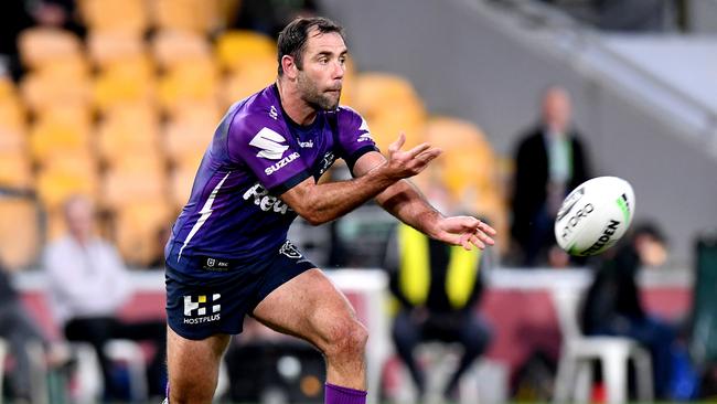 Cameron Smith played in the halves on Thursday night. Picture: Bradley Kanaris/Getty