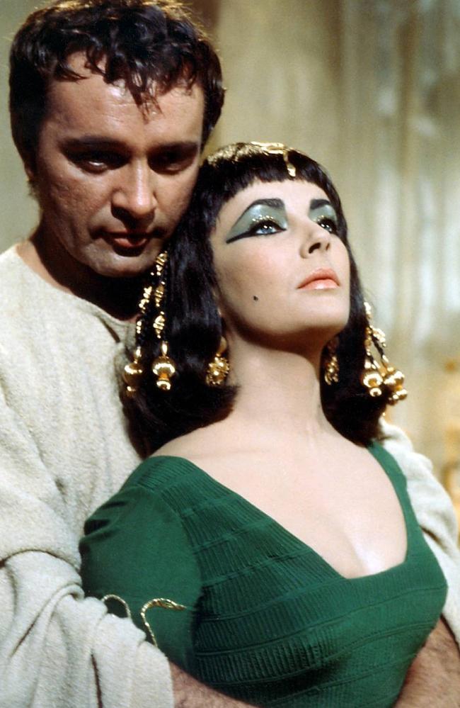 Richard Burton and Elizabeth Taylor in 1963 film Cleopatra. Picture: Supplied