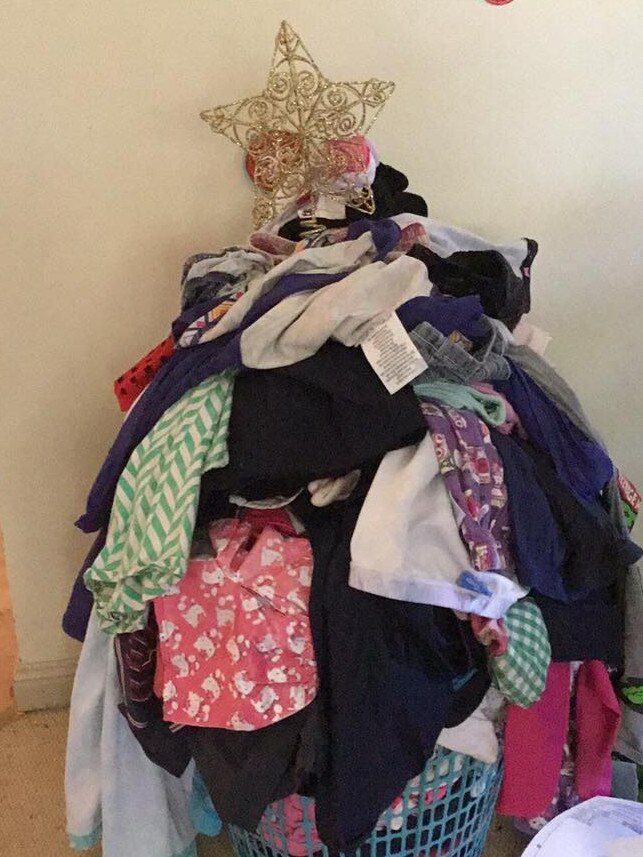Washing day Christmas tree, Shailer Park. Credit: Nicole Homes