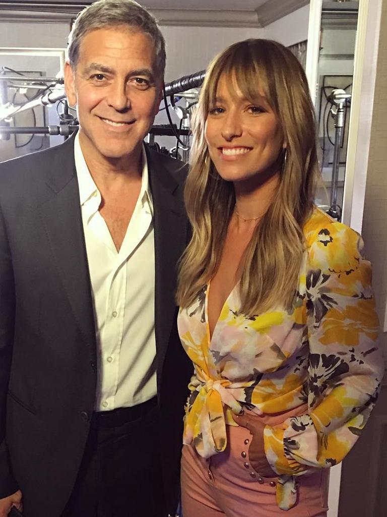 And with George Clooney, left.