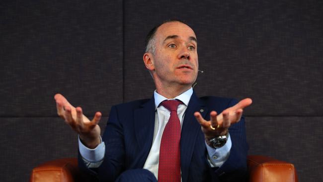 04/07/18 NAB CEO Andrew Thorburn during a panel discussion at the Australian-British Chamber of Commerce in Melbourne. Aaron Francis/The Australian