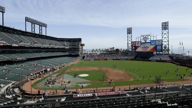 AT&amp;T Park before an opening day baseball game. Picture: Jeff Chiu/AP