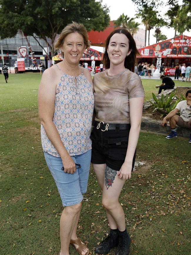 Jenny Macgregor and Tamika Macgregor at the Ed Sheeran concert at Suncorp Stadium. Picture: Josh Woning