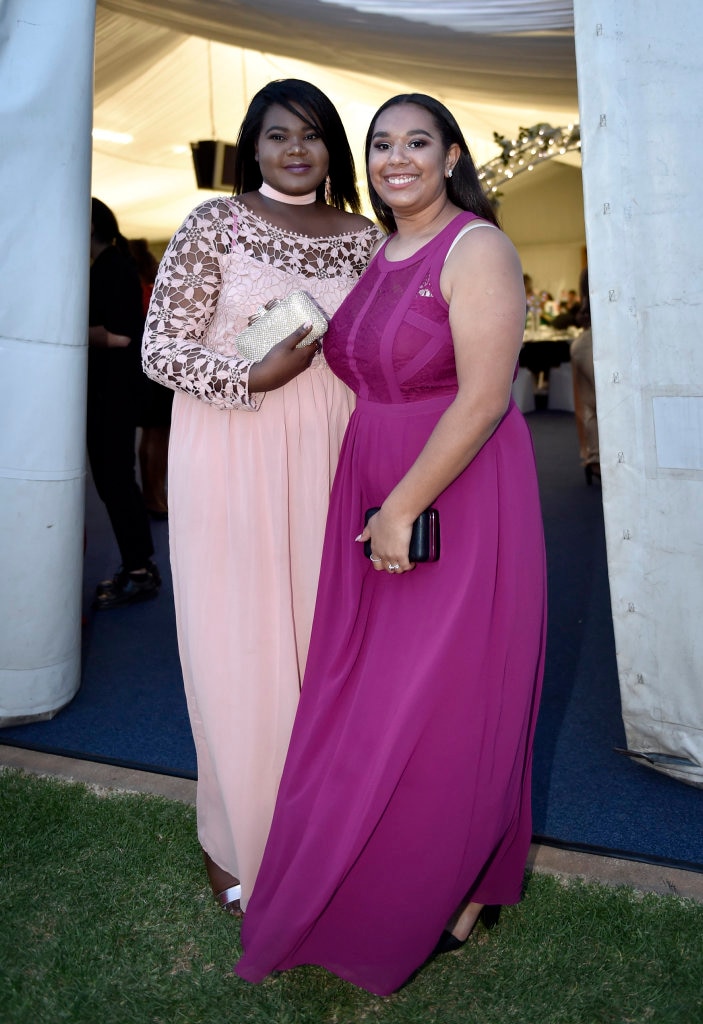 Rumman Ali and Kyara Mahuze. St Saviour's College formal, Toowoomba Turf Club. November 2017. Picture: Bev Lacey