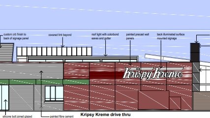 A site plan of the proposed Krispy Kreme drive-through in Palmerston. Picture: Supplied