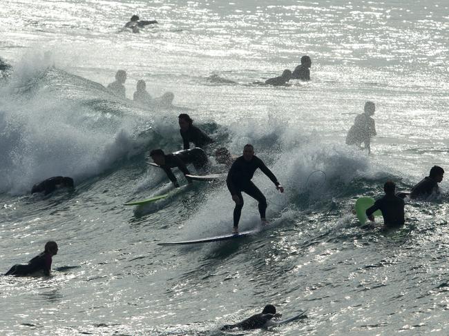 Bondi is an extremely popular spot for surfing. Picture: Jenny Evans