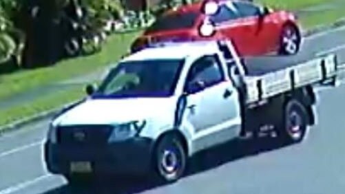 Tweed detectives have now released images of a white single cab Toyota HiLux ute, wishing to speak to the driver in relation to a Tweed Heads Robbery on August 4,2022. Picture: Contributed