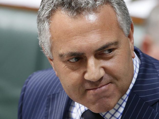 Treasurer Joe Hockey during House of Representatives question time at Parliament House in Canberra, Thursday, March 20, 2014. (AAP Image/Daniel Munoz) NO ARCHIVING