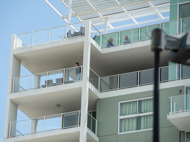 Upper levels of Pelican Waters Golf Resort and Spa yesterday. Picture: Brad Fleet