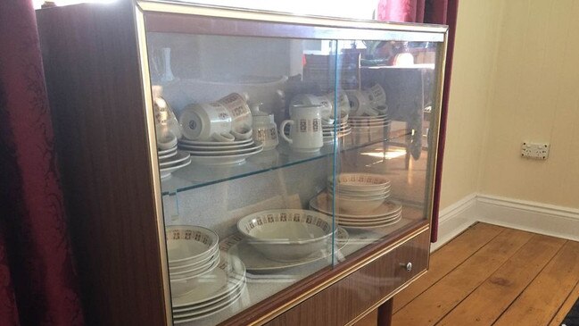 Retro china cabinet up for grabs on Warwick marketplace.