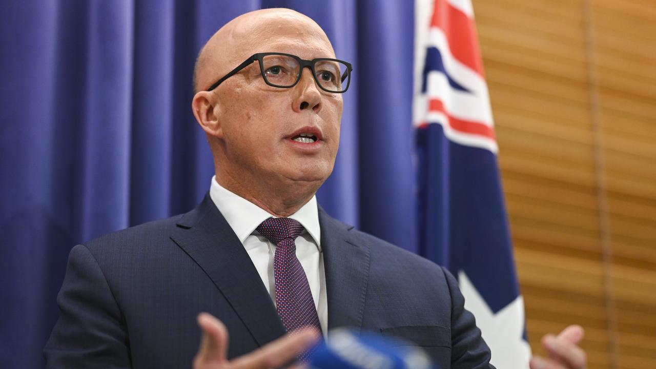 Opposition Leader Peter Dutton has been lashed for the Liberal Party’s decision on the Voice. Picture: NCA NewsWire / Martin Ollman