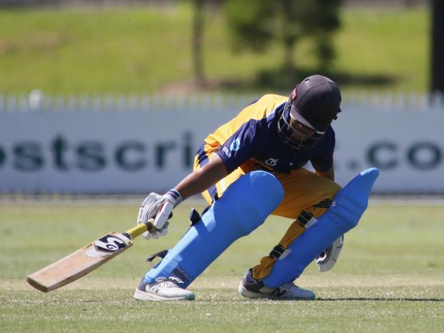 Paarth Sharma touches down at Raby. Picture Warren Gannon Photography