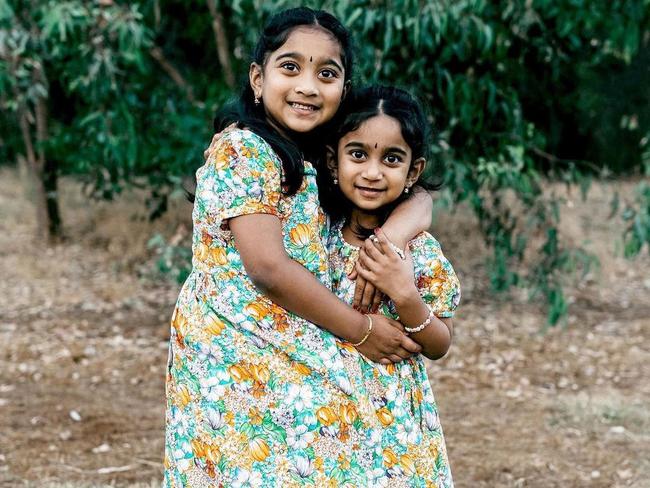 Kopika and Tharnicaa Murugappan will be allowed to return to Biloela with their parents after more than four years in limbo. Picture: Supplied via Instagram