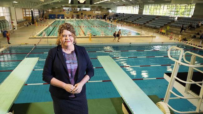 Hobart Lord Mayor Anna Reynolds at the Hobart Aquatic Centre. Picture Chris Kidd