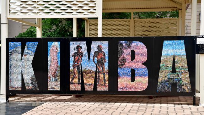 A 'Kimba' art sign in the main street of the town. Picture: Bianca De Marchi