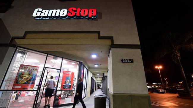 An epic battle is unfolding on Wall Street, with a cast of characters clashing over the fate of GameStop, a struggling chain of video game retail stores. Picture: AFP