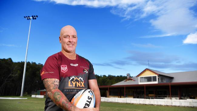 Coolum Colts rugby league club have managed to scrape together their first ever senior men's A-grade side for the 2023 season. Head coach, Matt Smith. Picture: Patrick Woods.