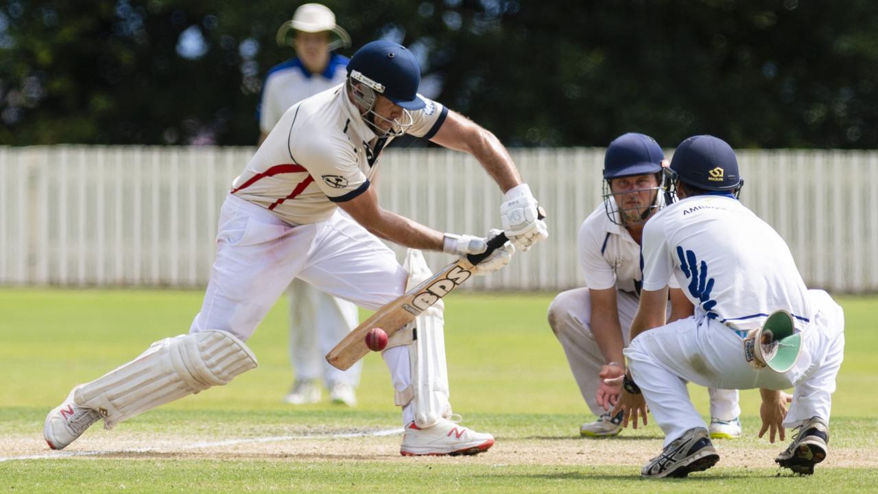 Darren Koch bats for Metropolitan-Easts against University in A grade Toowoomba Cricket two-day grand final at Southern Cross Reserve, Sunday, March 27, 2022. Picture: Kevin Farmer