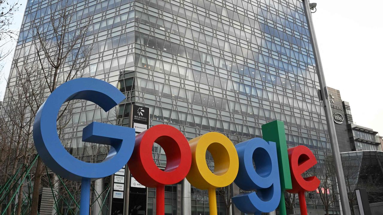 Shares in Google parent Alphabet slumped on Wednesday. Picture: GREG BAKER / AFP