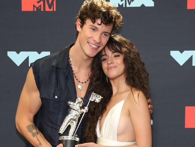 Shawn Mendes and girlfriend Camila Cabello. Picture: Getty