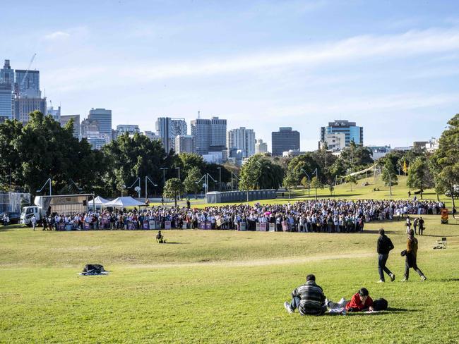 People pictured at an event at Prince Alfred park Sydney. Picture: NCA NewsWire, Monique Harmer