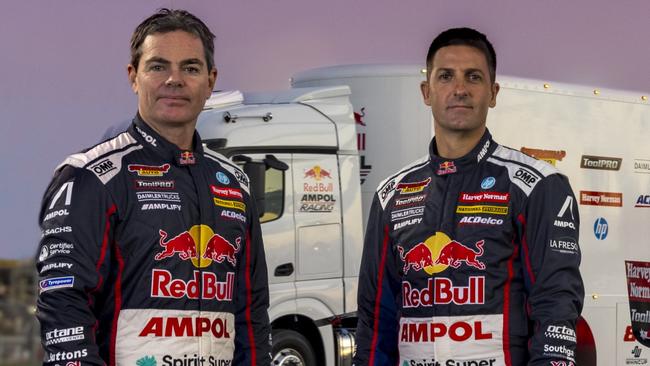 Jamie Whincup and Craig Lowndes before their final stand at Bathurst.