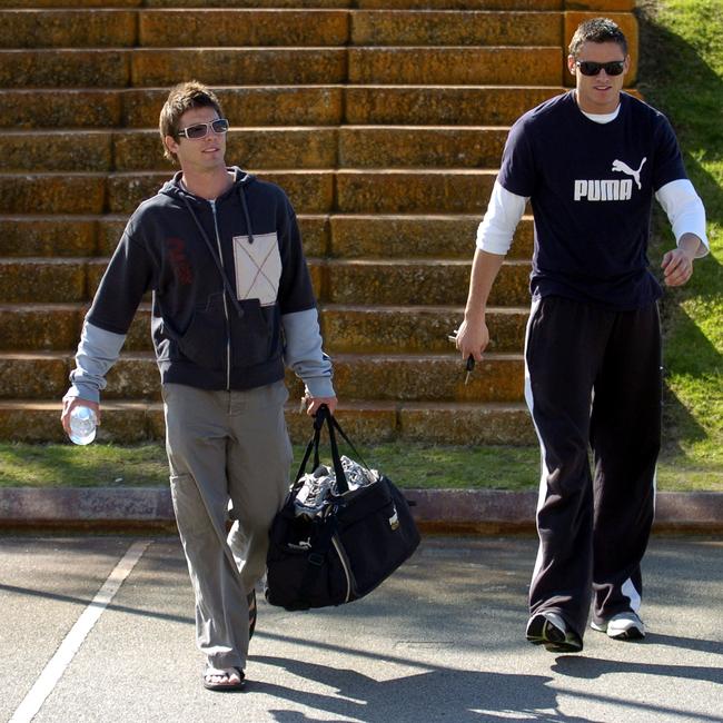 Ben Cousins and Michael Gardiner in 2007.