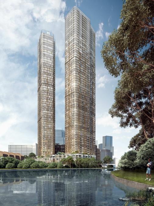 An artist impression of what could be the largest residential tower in Parramatta.