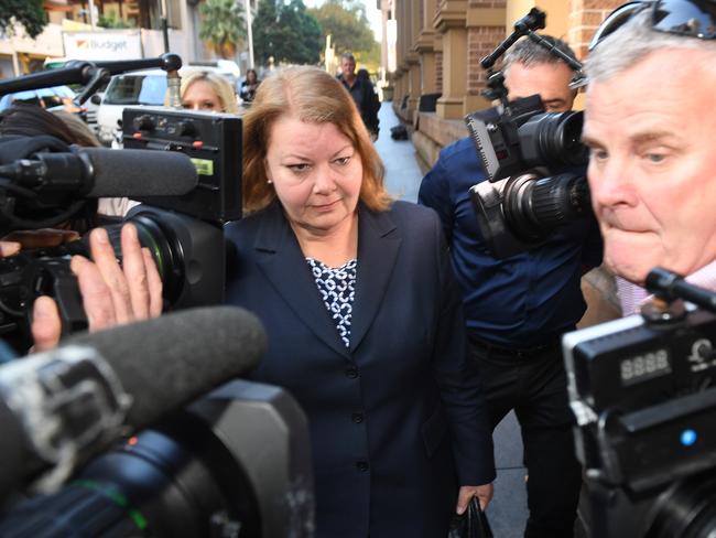 Julie Crickitt faces the media after the sentence. Picture: AAP Image/Dean Lewins