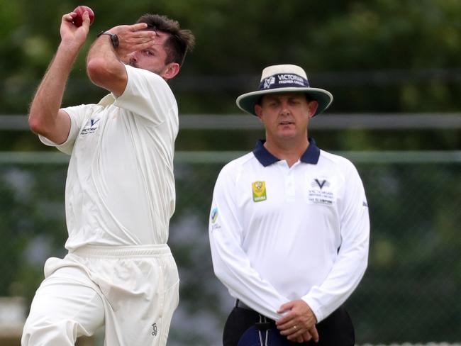 Ian Holland sends one down for Ringwood this season. Picture: Mark Dadswell/AAP