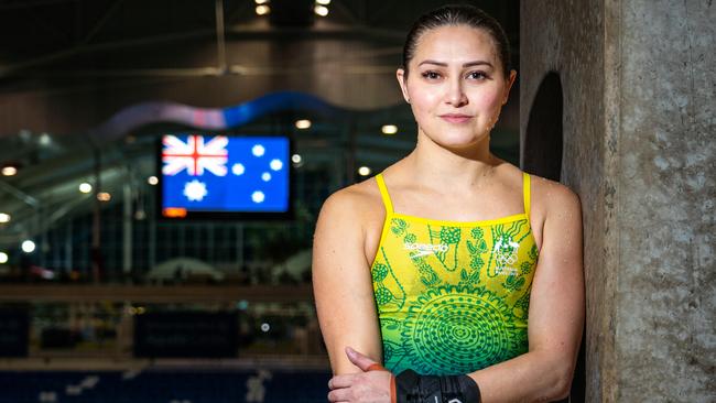 Australian diver Melissa Wu photographed at the Sydney Aquatic Centre ahead of the Paris Olympics 2024.Photo: Tom Parrish