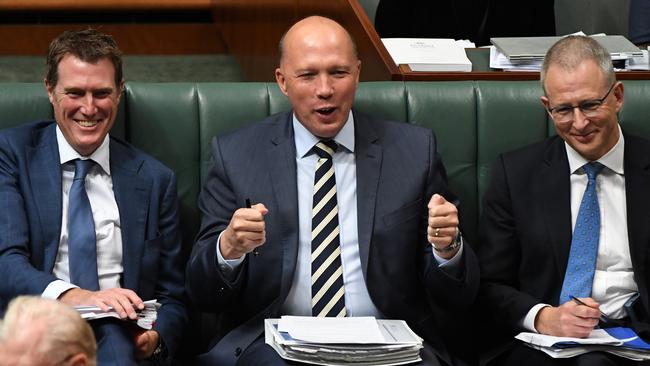 Peter Dutton in the House of Representatives.  Picture: AAP.