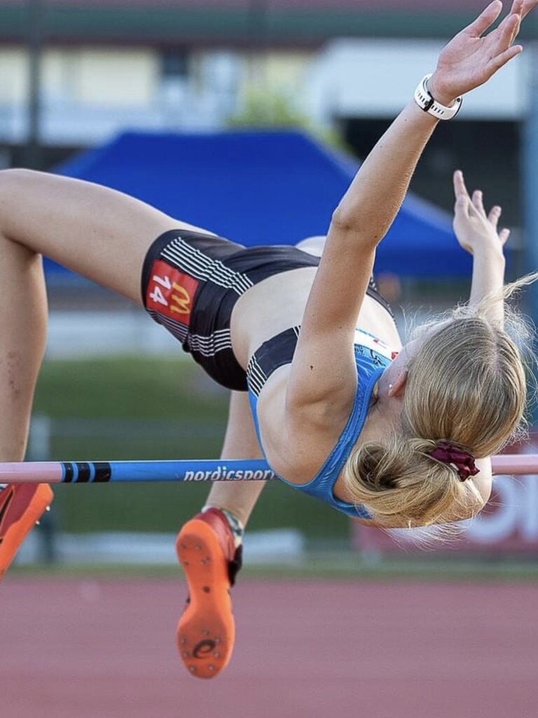 Rylee Franke clears the bar.