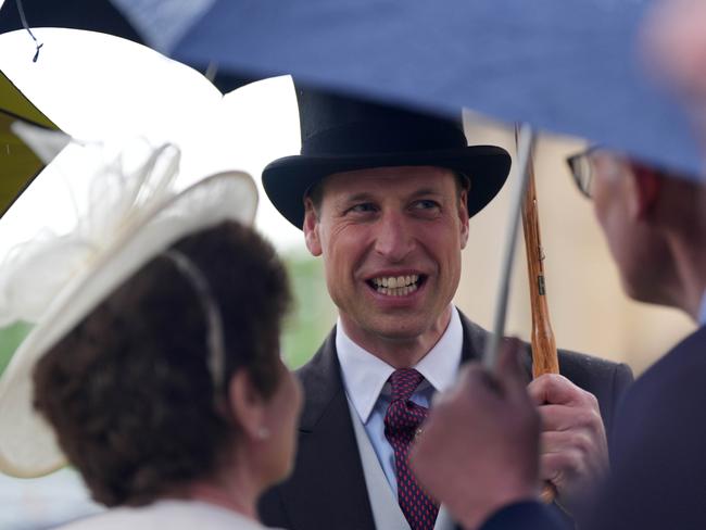 Prince William, Prince of Wales speaks to guests at the Sovereign's Garden Party at Buckingham Palace on May 21, 2024 in London, England. Picture: Getty Images