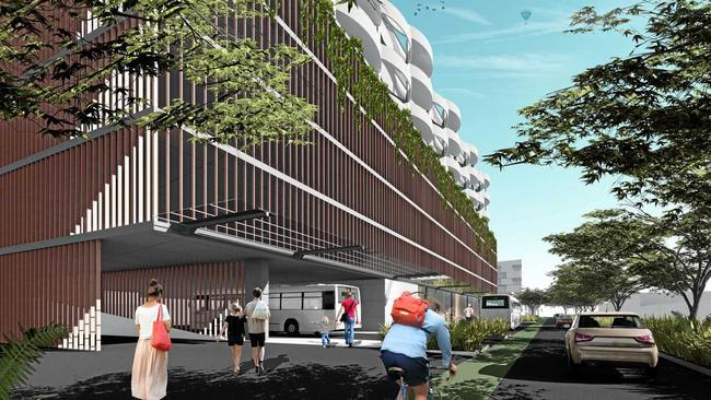 CBD FRAMEWORK: Artist impression of a transport hub, to include budget short-term accommodation under the Rockhampton CBD Redevelopment Framework. Picture: Rockhampton Regional Council