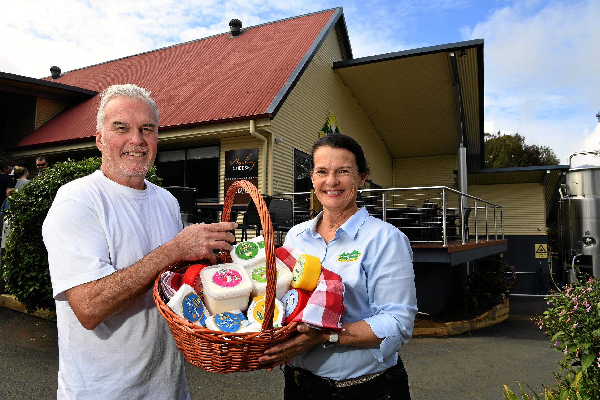 Maleny Cheese Factory re-opens after 9 months after arson destroyed their shop front.Head cheese maker Iain Brymer and business owner Sara Bucher are welcoming visitors back to the Maleny Cheese Factory.