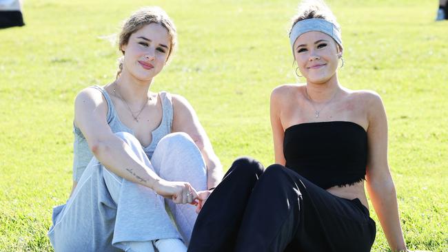 Students Charlotte Fleming (left) and Abbey Buxton said they knew of snus being sold in playgrounds. Picture: Rohan Kelly
