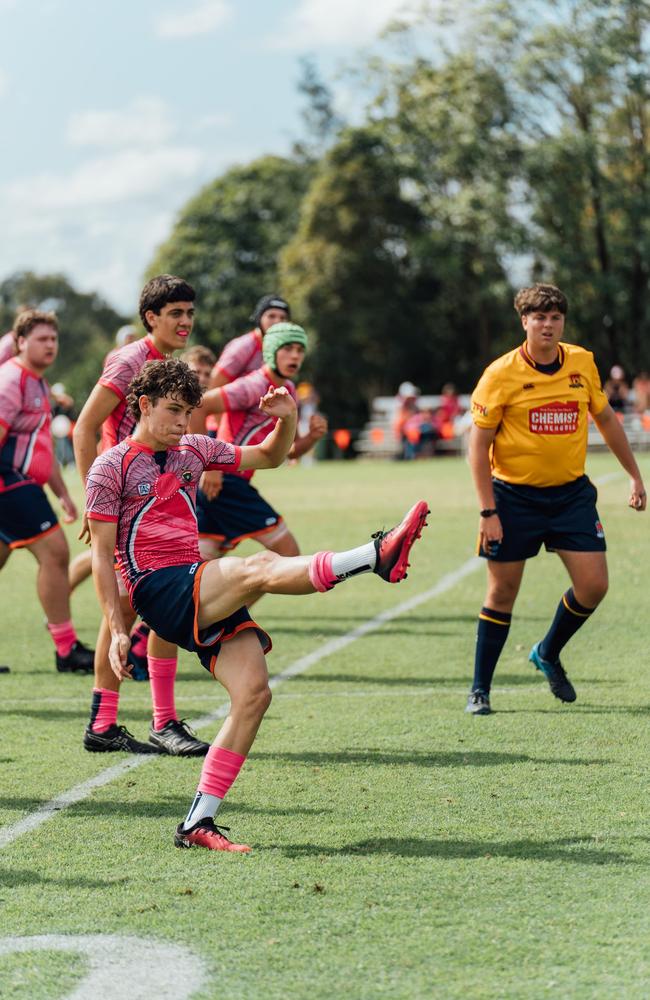 Action from round four's Pink Day fixture between St Paul's and WestMAC. Picture credit: Tempus Media.