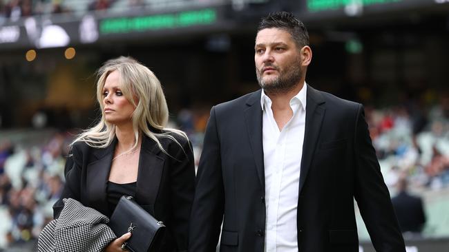 Brendan Fevola and wife Alex. Photo by Michael Klein.