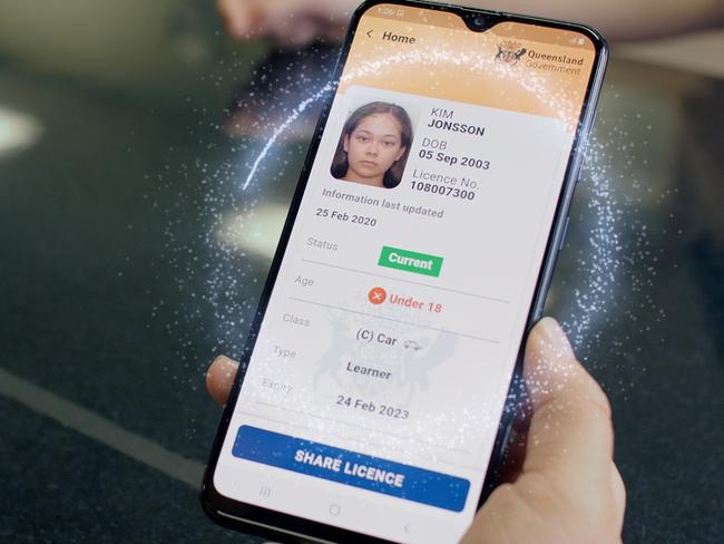 Digital licence. Picture: TMR