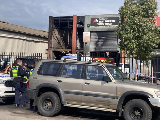 The panel shop was severely damaged in the suspicious blaze on Thursday morning.