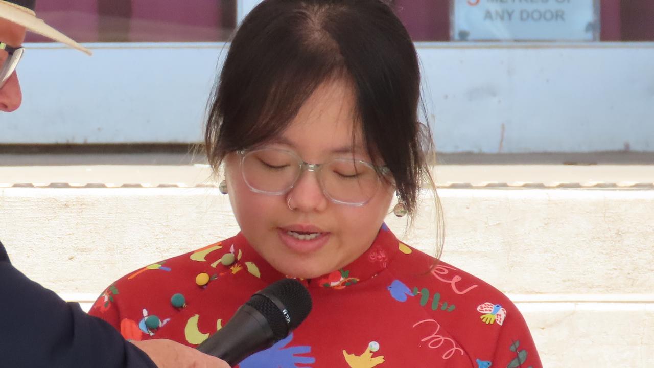 New Aussie Dr Hahn Lam at the Kingaroy Australia Day ceremony.