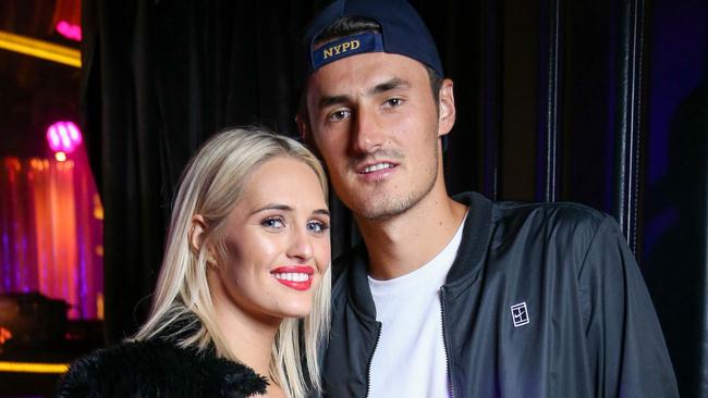 Bernard Tomic with his girlfriend Emma Blake-Hahnel inside exclusive Melbourne nightspot Bond.