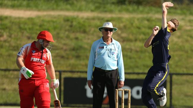 VSDCA: Plenty Valley bowler Leo Dench. Picture: Stuart Milligan