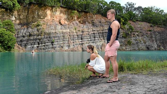 Yannick van Steen and Cheyenne can de Ruit check out the Bexhill quarry. Picture: Marc Stapelberg